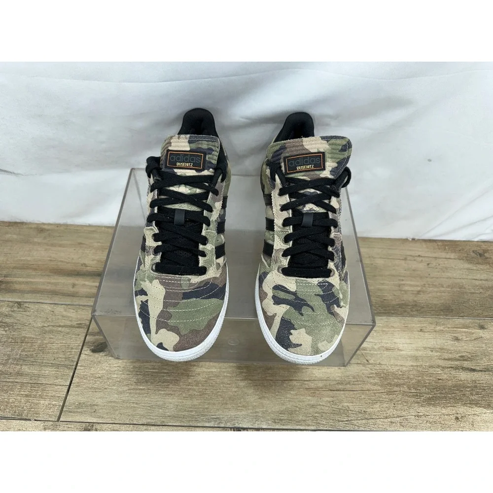 Adidas Busenitz Vulc II Camo Suede Skate Shoes Mens 7 Green Black H04875